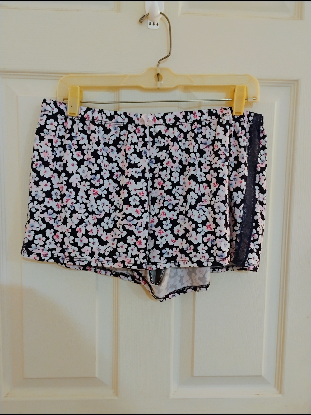 Laura Ashley Navy Blue Floral Bike Shorts with Pink & White Blossoms